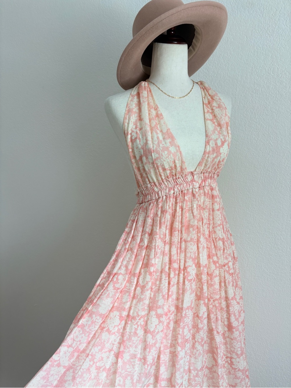 LoveShackFancy Silk Blend Floral Halter Maxi Dress - Picture 6 of 11